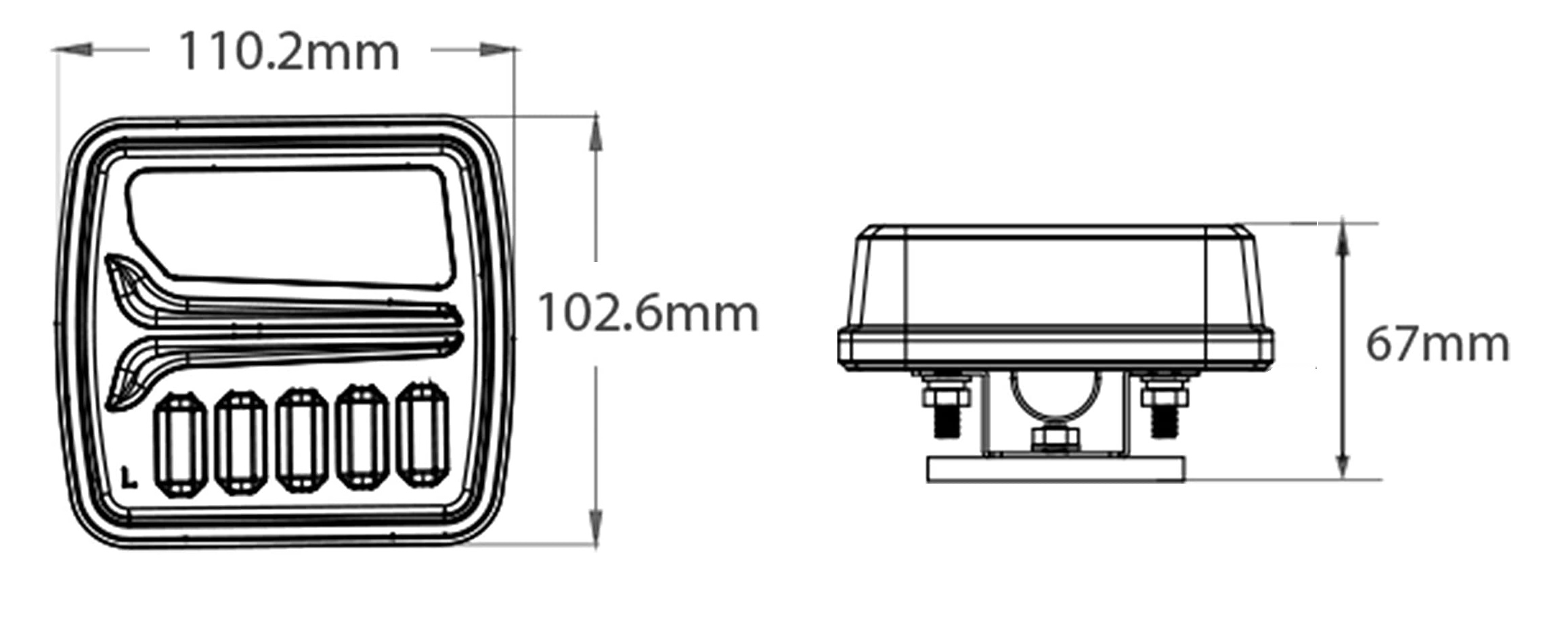 Kit d'éclairage à LED sans fil pour remorque, connexion WIFI